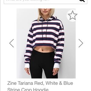SALE 20% OFF zumiez striped crop top hoodie